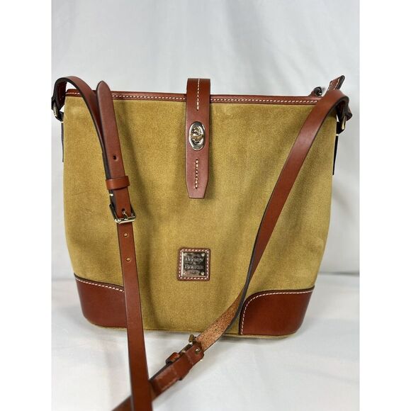 Dooney & Bourke Handbags - Dooney And‎ Bourke Suede Crossbody Bucket